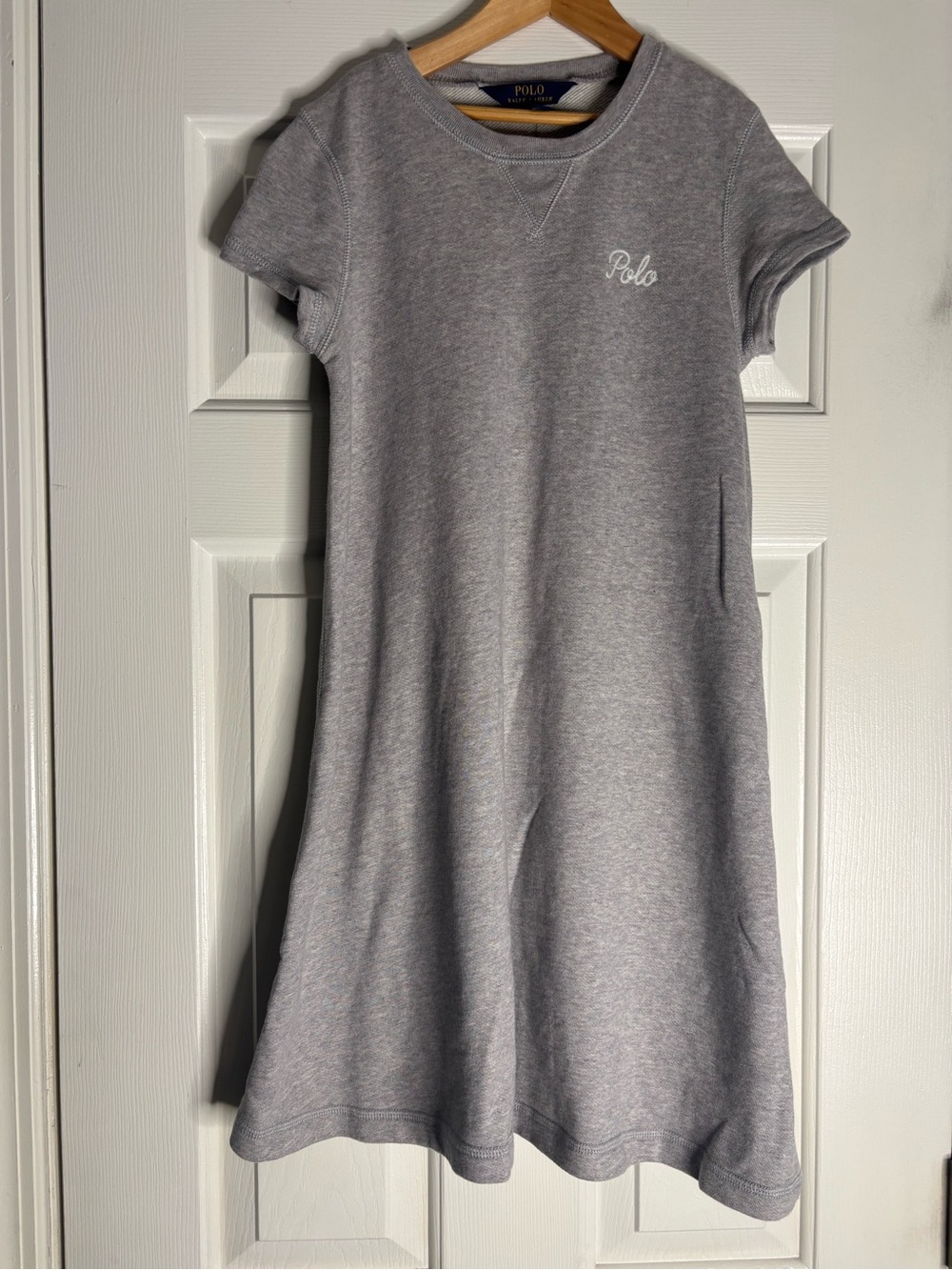 Polo Ralph Lauren Grey Casual Sweatshirt Dress Girls Size 12-14
